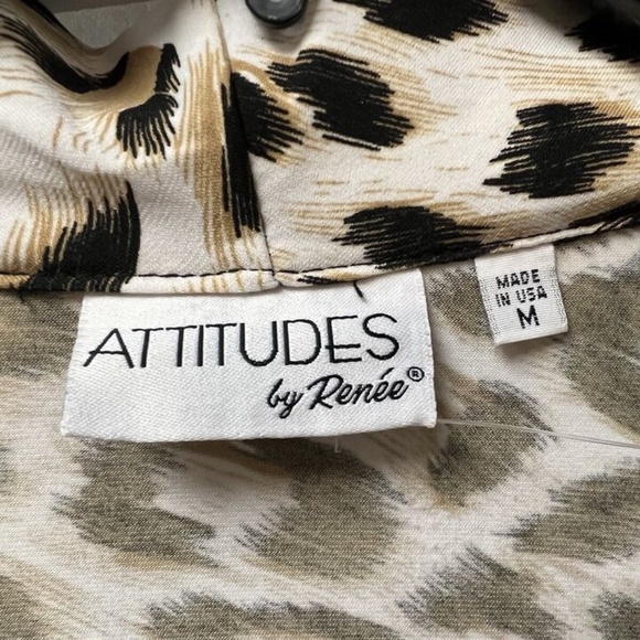 Attitudes,Woman,Spring Jacket Cover,Animal Print,Sz M,Midi,knotted,Made in USA.! - Picture 10 of 13